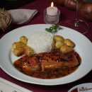 Pescada amarela ao molho maracujá